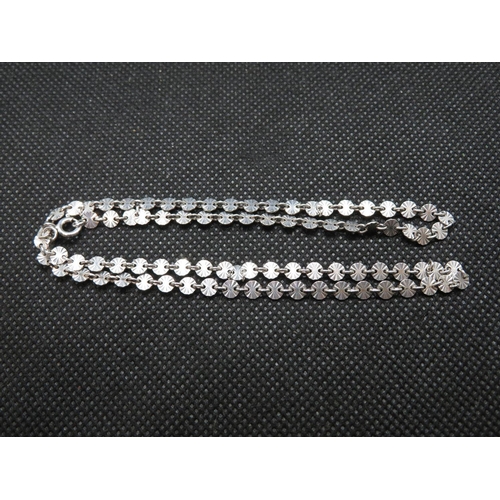 50 - Sunburst link silver chain 925 17.5