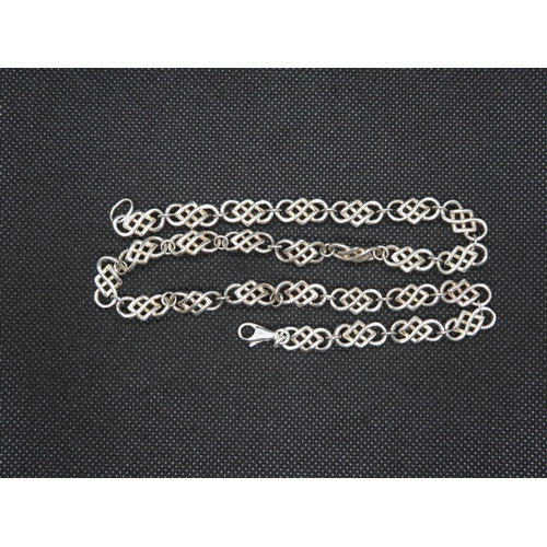 54 - HM silver celtic design necklace 32g