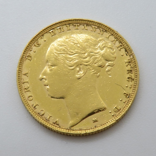 13 - 1884 young head full sovereign excellent condition
