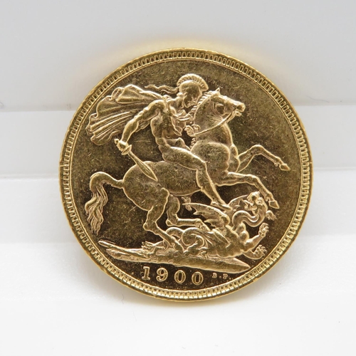 21 - 1900 full sovereign excellent condition