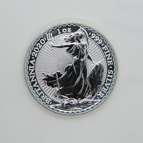 23 - Britannia 2020 1oz 999 fine silver coin