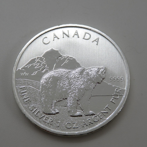 25 - Canada 10z fine silver $5 2011