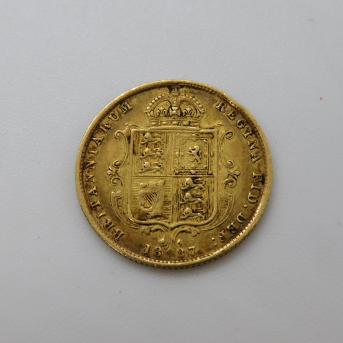 26 - Shield back half sovereign 1887