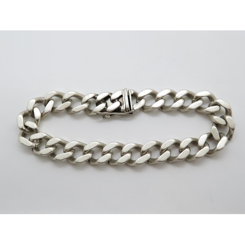 46 - Silver men's chunky bracelet 8