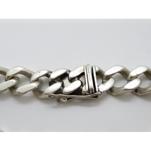 46 - Silver men's chunky bracelet 8