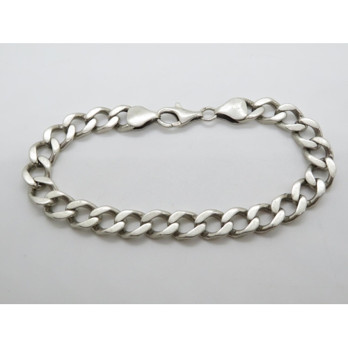 47 - Men's chunky silver bracelet  29g