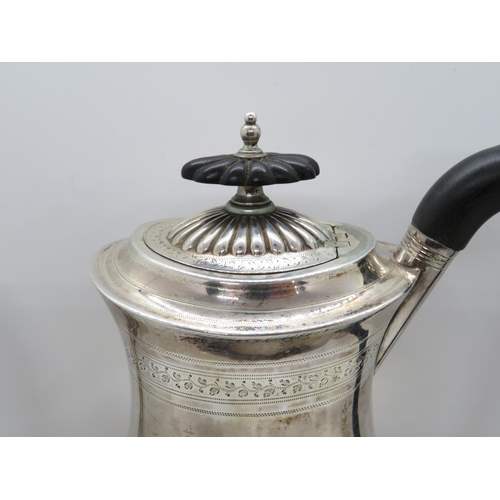 6 - Nicely HM silver Walker and Hall coffee pot 707g