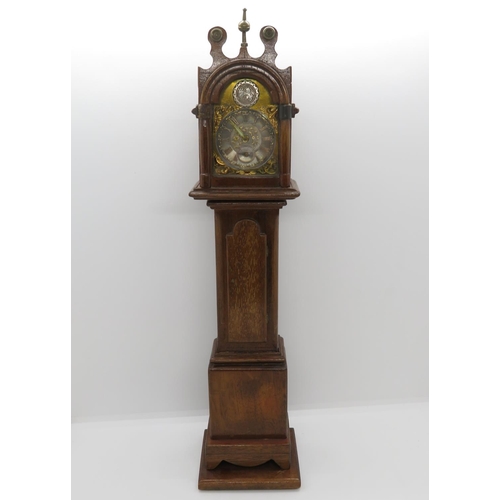 Fully working 8 day 15" miniature Grandfather clock