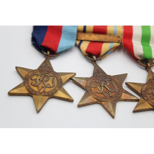 122 - Mounted WW2 8th Army Medal Group w/ Ribbon Bar