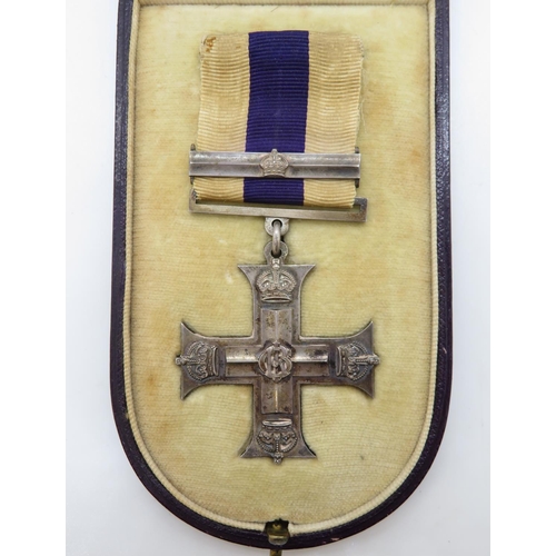 205 - Military Cross and bar awarded to Cptn. Henry Steedman Lewis of Royal Sussex Regiment medal inscribe... 