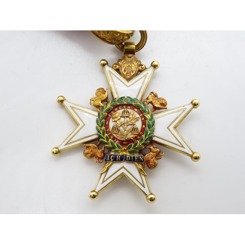 209 - Superb set of regalia comprising 18ct gold Knight Grand Cross badge of the Order of the Bath Militar... 