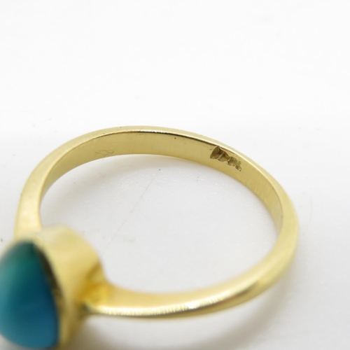 20 - 18ct turquoise ring size K 2.5g