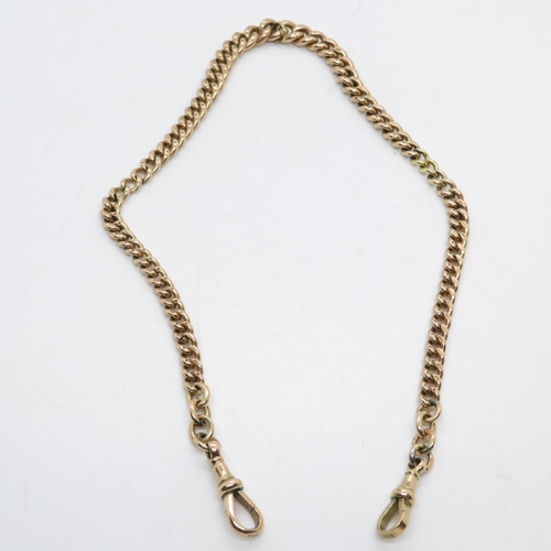47 - 9ct gold fully HM per link watch chain 45.4g