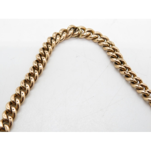 47 - 9ct gold fully HM per link watch chain 45.4g
