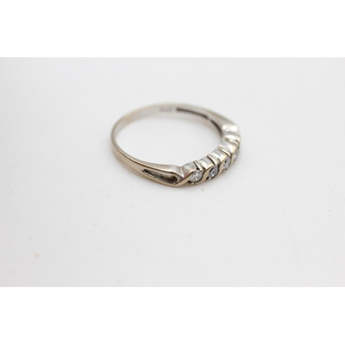 3 - 18ct white gold diamond half eternity ring (2.8g) size Q