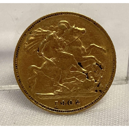 109 - An Edward VII half sovereign dated 1902.   Selling on behalf of a private estate.