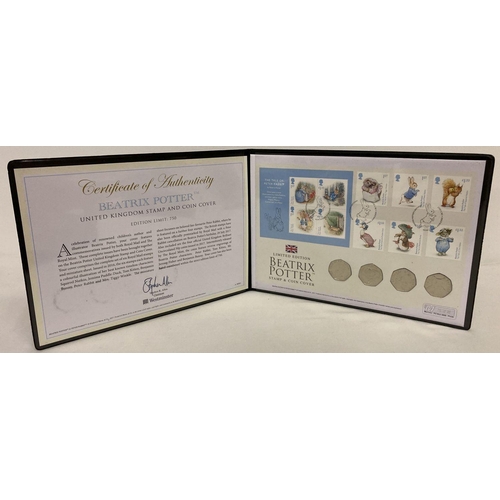 59 - 2017 Westminster Collection Beatrix Potter stamp and coin cover, limited to 750 pieces.  In original... 