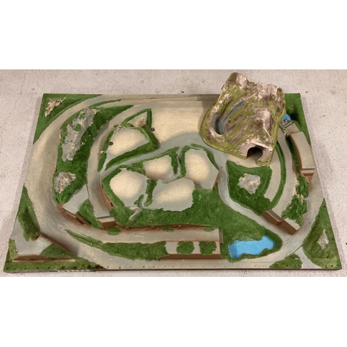 259 - A large pre-moulded model railway scenery layout with tunnel, by Kibri. Approx. 100 x 150cm.