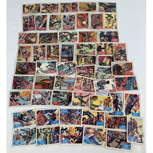 A collection of 42 "A" cards and 14 "B" Batman bubblegum cards by A&BC. All dated 1966.