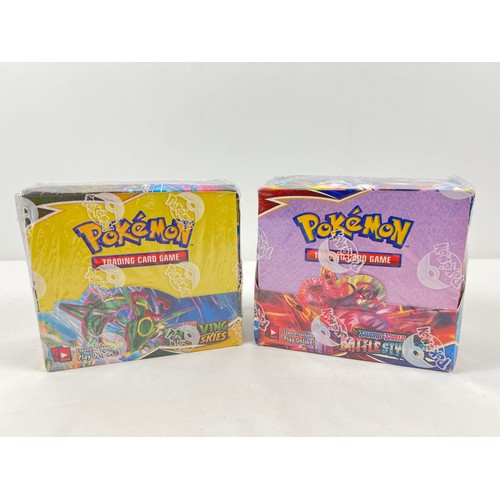 28 - 2 sealed boxes of Pokemon Sword & Shield trading cards; Battle Styles & Evolving Skies.