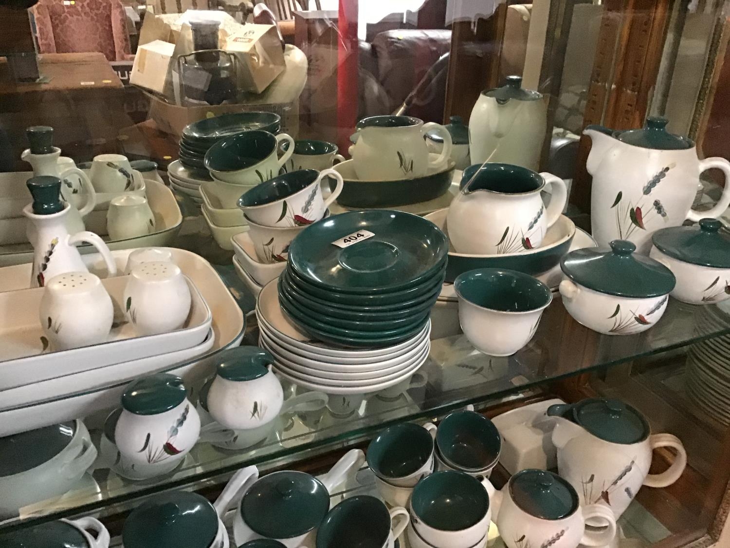 QTY OF DENBY GREEN WHEAT POTTERY