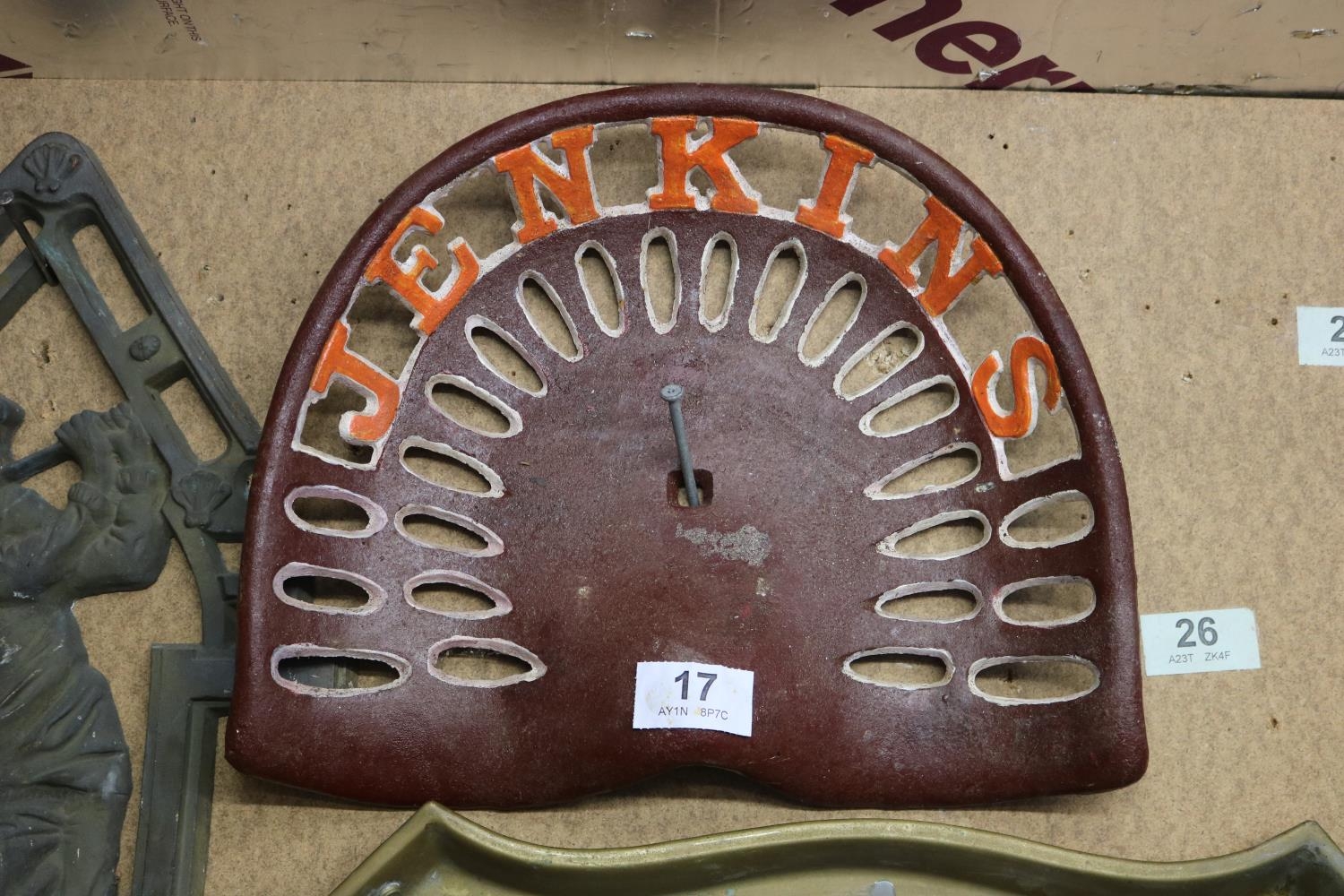 Cast iron tractor seat by Jenkins