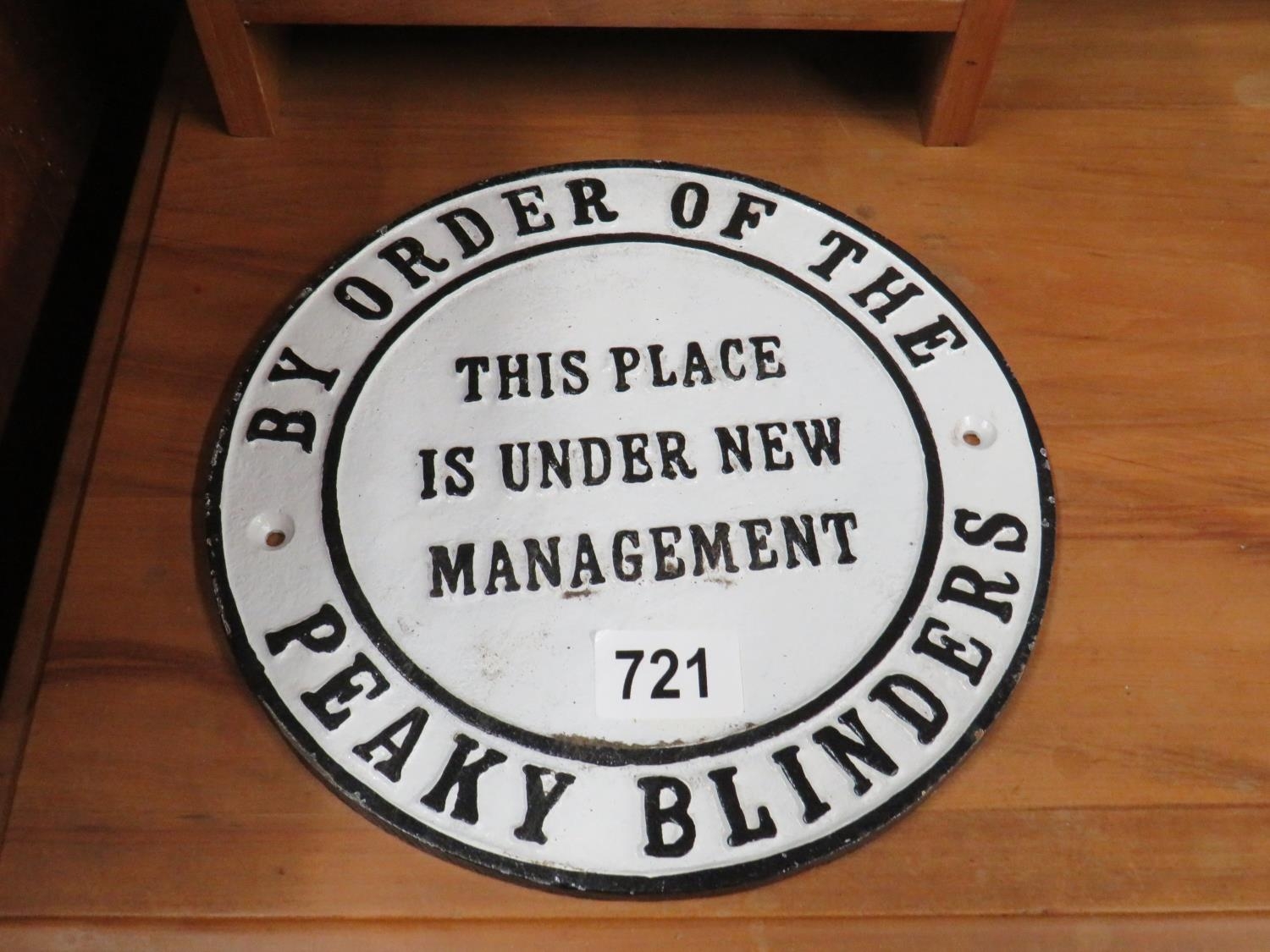 Peaky Blinders cast iron sign