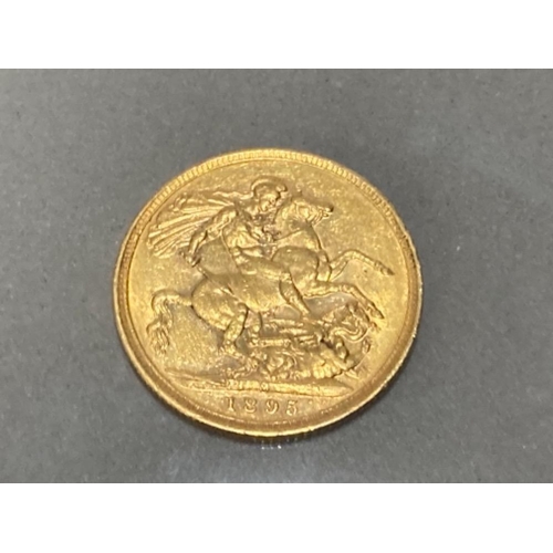 15 - 22CT GOLD 1895 FULL SOVEREIGN COIN
