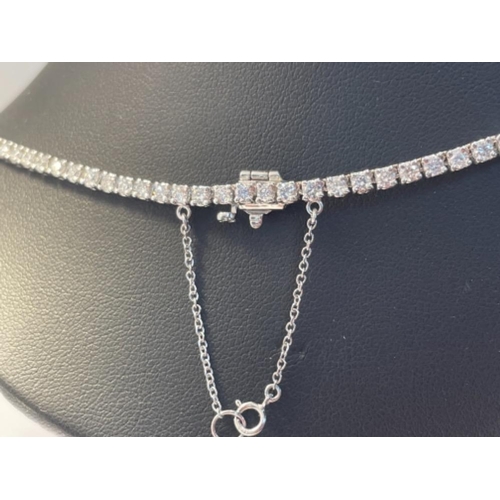 335 - VINTAGE STYLE GRADUATED DIAMOND NECKLACE WITH 8.40CTS SET IN PLATINUM 32.8G LENGTH 16”