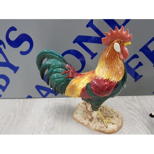 55 - 2 BESWICK ANIMAL FIGURES INCLUDING A LEGHORN ROOSTER 1892 AND A BESWICK HORSE