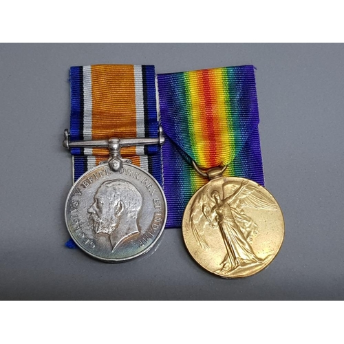 Medals WWI pair silver & victory medals awarded to 68670 Pte J.J Darlington, North staff reg, both with original ribbons