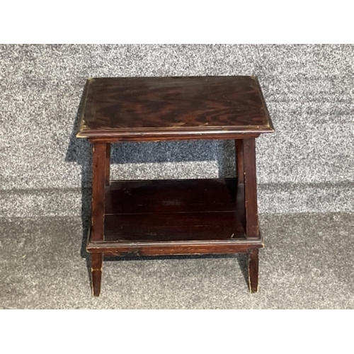 26 - Late Victorian stained wood 2 tier oblong occasional table