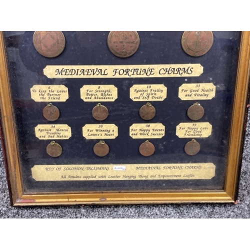 43 - Framed set of Talismans from the keys of Solomon and medieval fortune charms