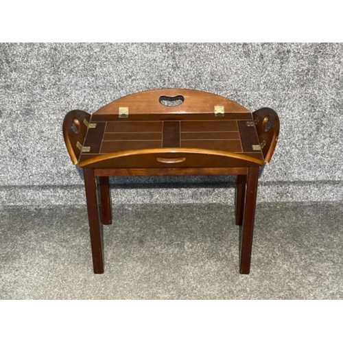 6 - Vintage mahogany Butlers tray on detachable stand