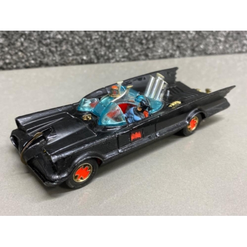 29 - Vintage 1966 Corgi toys Batman Batmobile No 267, with red bat hubs - includes Batman himself