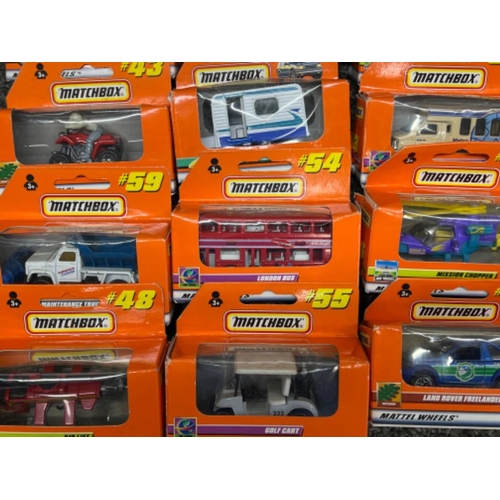 14 - Matchbox Mattel wheels die cast vehicles x20. Numbers between 43-60 all in original boxes