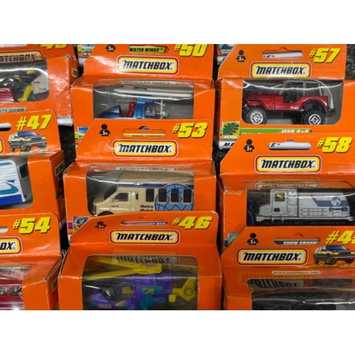 14 - Matchbox Mattel wheels die cast vehicles x20. Numbers between 43-60 all in original boxes
