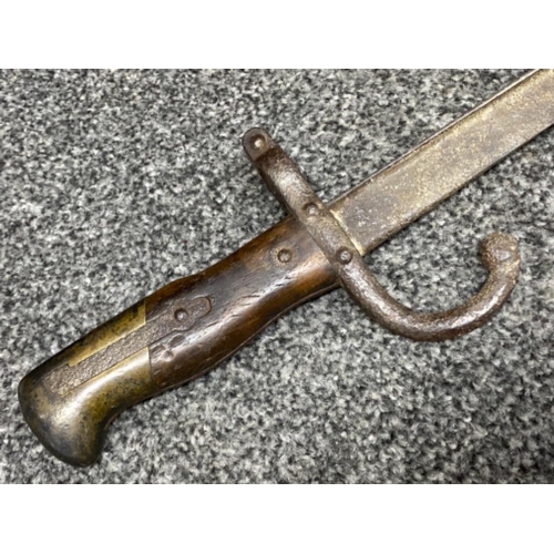 34 - Gras Bayonet - 1877 St. Etienne production, Battlefield souvenir, clean up project entire nut encrus... 