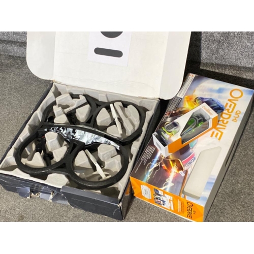 46 - Boxed Parrot AR.Drone 2.0 together with a overdrive car set