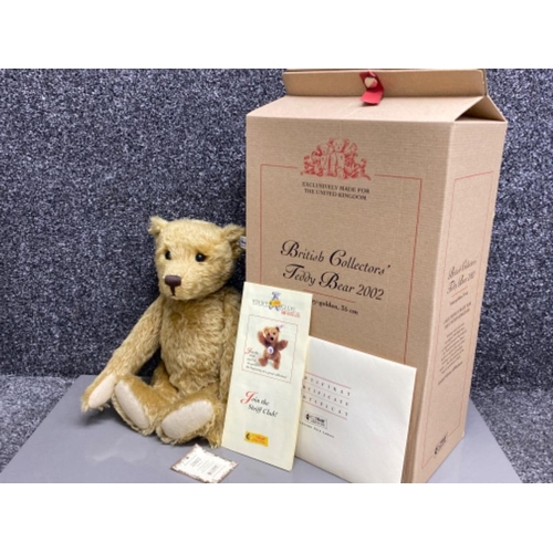 5 - Limited edition German Steiff teddy bear - British collectors 2002, number 01636, with original box ... 