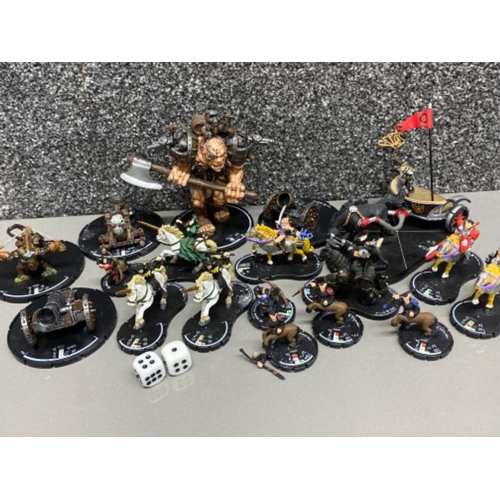 57 - Box of Wargame miniatures from Mage knight Conquest by Wizkids
