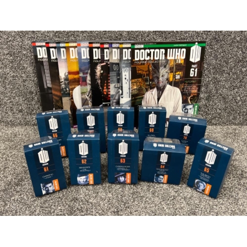 BBC Doctor Who 61 - 70 collectable figures and booklets (10)