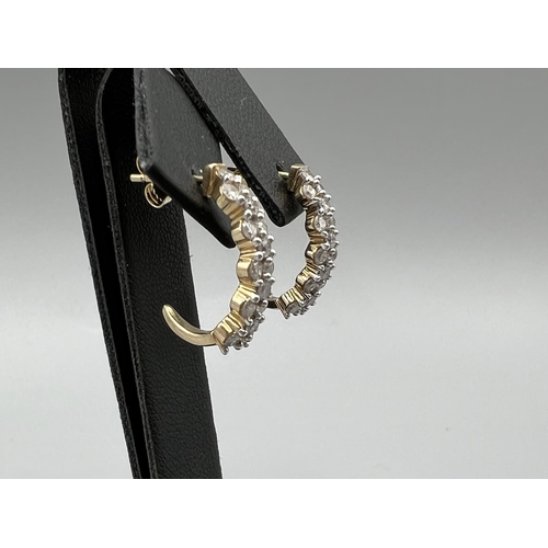 25 - 9ct Gold & Stone Set Fancy Earring - 3.3grams