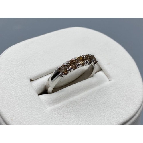 33 - 18ct White Gold ring comprising of 0.60ct of diamonds size L weighing 3.94 grams