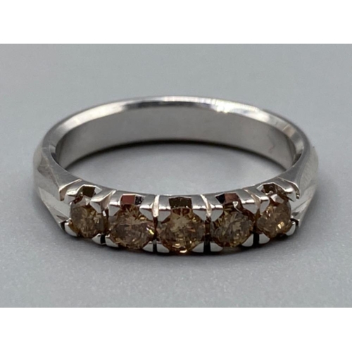 33 - 18ct White Gold ring comprising of 0.60ct of diamonds size L weighing 3.94 grams