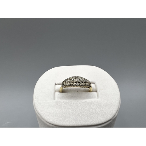 48 - Antique 18ct Gold & Diamond Ring - Size P 2.6g