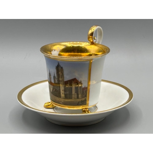 10 - Meissen 1924-1934 cup and saucer (ware on some gilt)