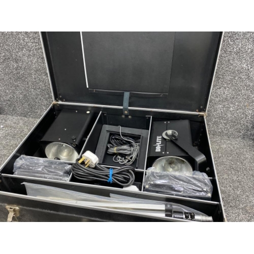 37 - Hardcase containing Bolite camera equipment, including tripod, lighting etc