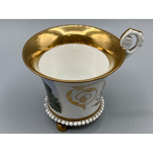 4 - Meissen gold patterned cup and saucer.