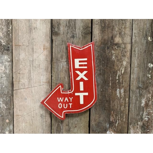 118 - WOODEN HANDPAINTED EXIT SIGN